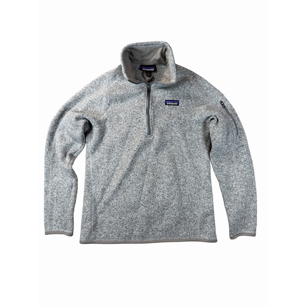 Patagonia Womens Gray Heather Fleece Quarter Zip Pullover Jacket M